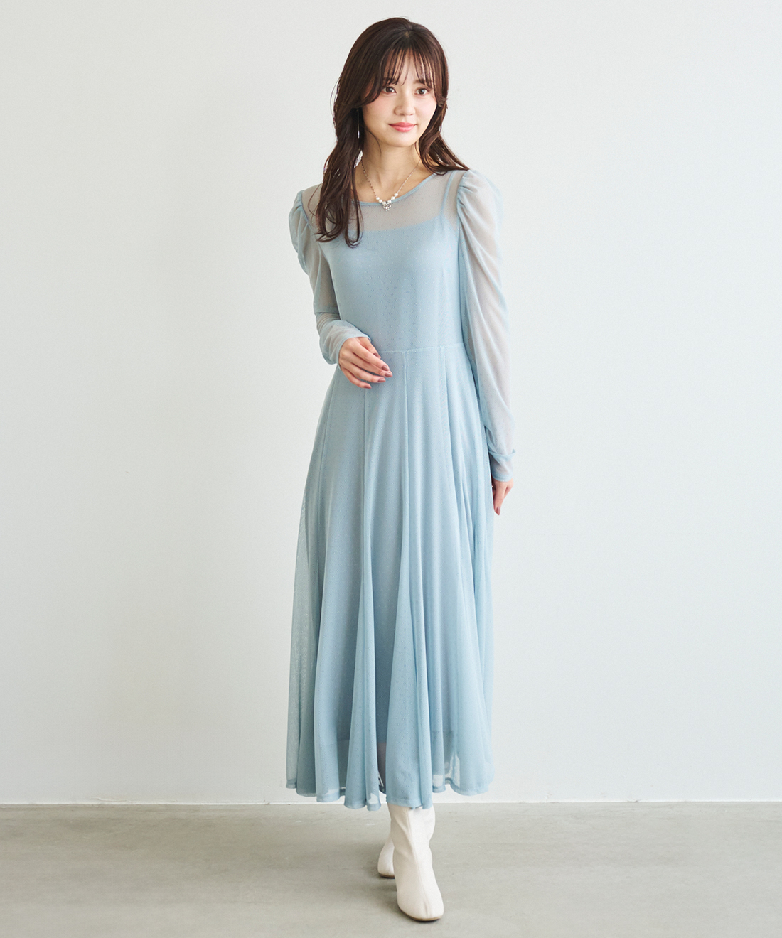 チュールAラインワンピース Aラインチュールワンピース(フォーマルワンピース)｜DRESS（ドレス
