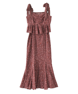 チェリープリントキャミソール＆スカートセット