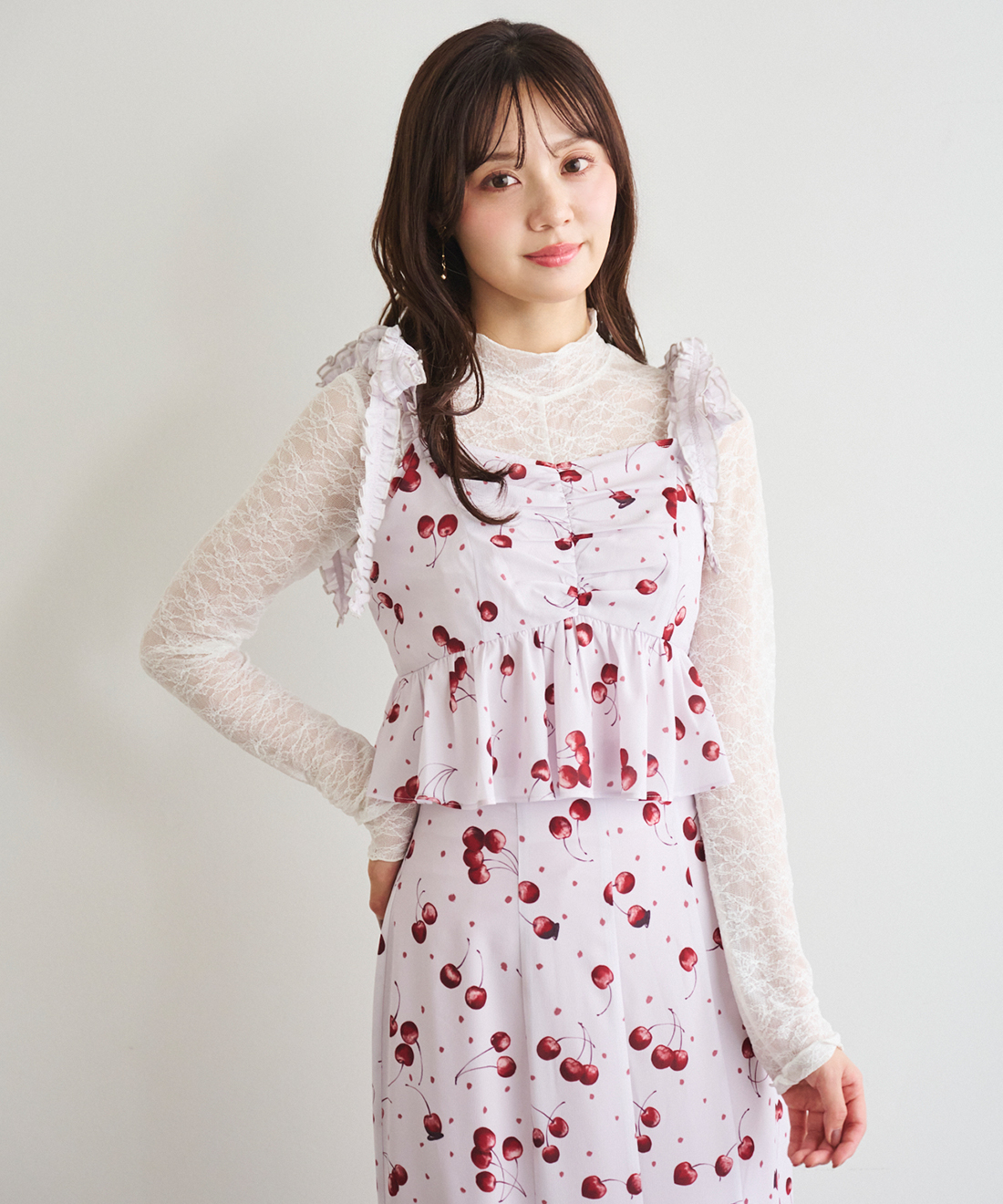 チェリープリントキャミソール＆スカートセット｜PETAL ONLINE（ペタル
