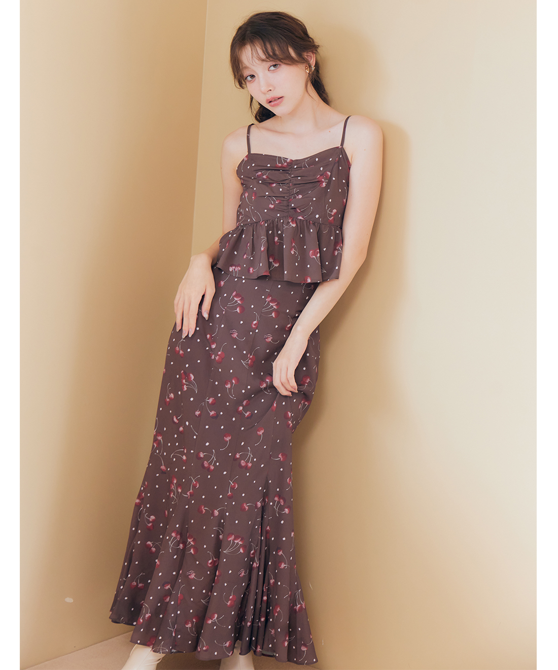 チェリープリントキャミソール＆スカートセット｜PETAL ONLINE（ペタル