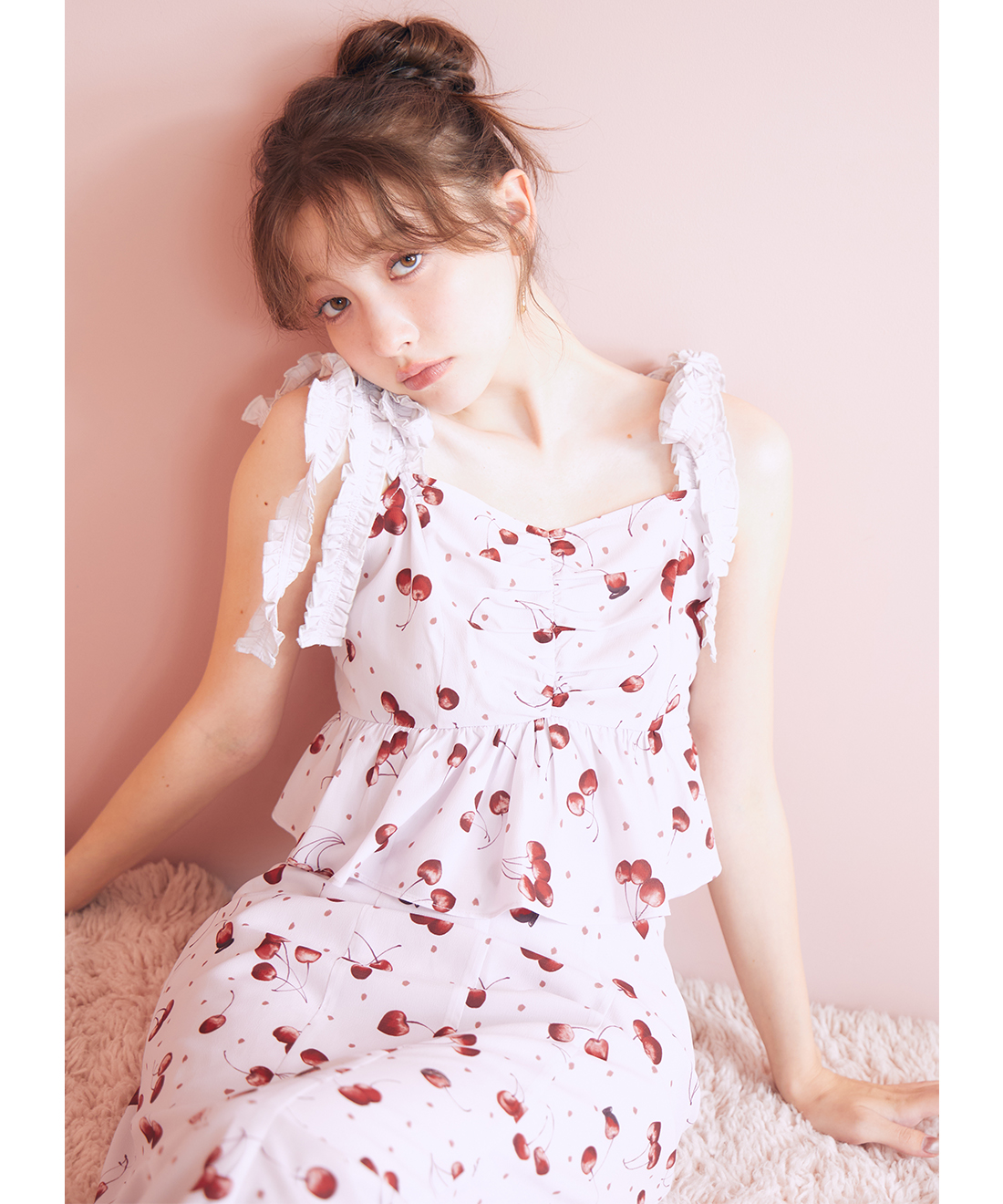 チェリープリントキャミソール＆スカートセット チェリープリントキャミソール＆スカートセット｜PETAL ONLINE（ペタル
