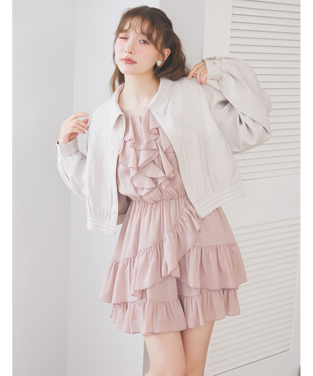 フリルペプラムブラウス＆ショートパンツセット｜PETAL ONLINE（ペタル