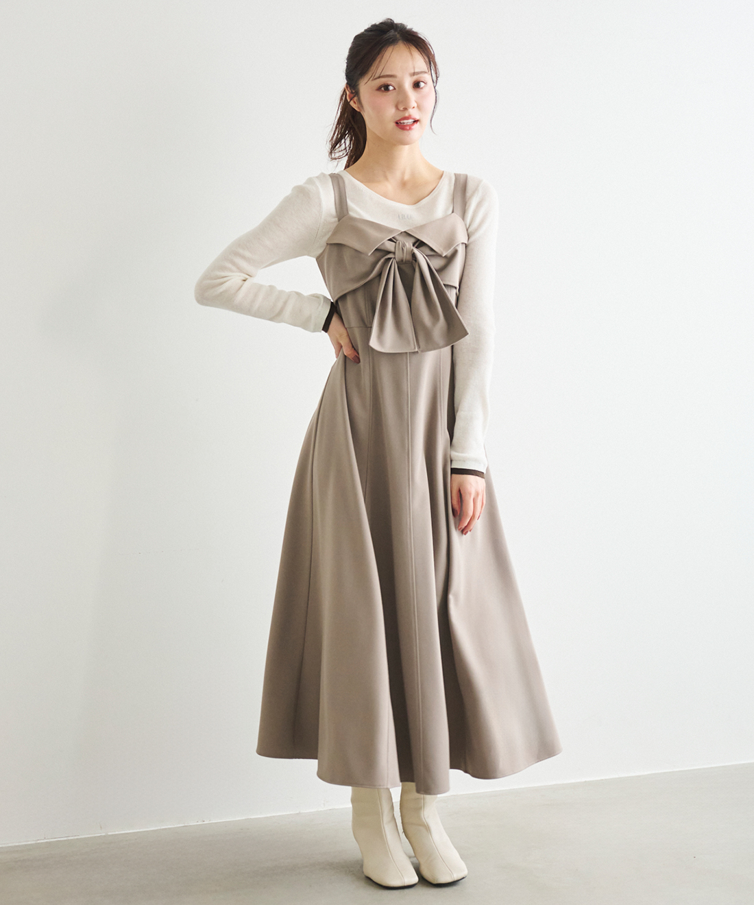 フロントリボンキャミワンピース｜PETAL ONLINE（ペタルオンライン）