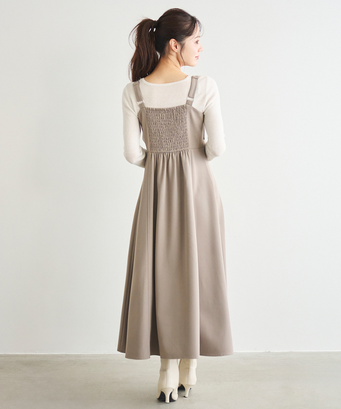 COCO DEAL リボンキャミワンピース ベージュ【美品】 ココディール ＼SALE30%OFF／即日発送/COCODEAL リボンキャミ