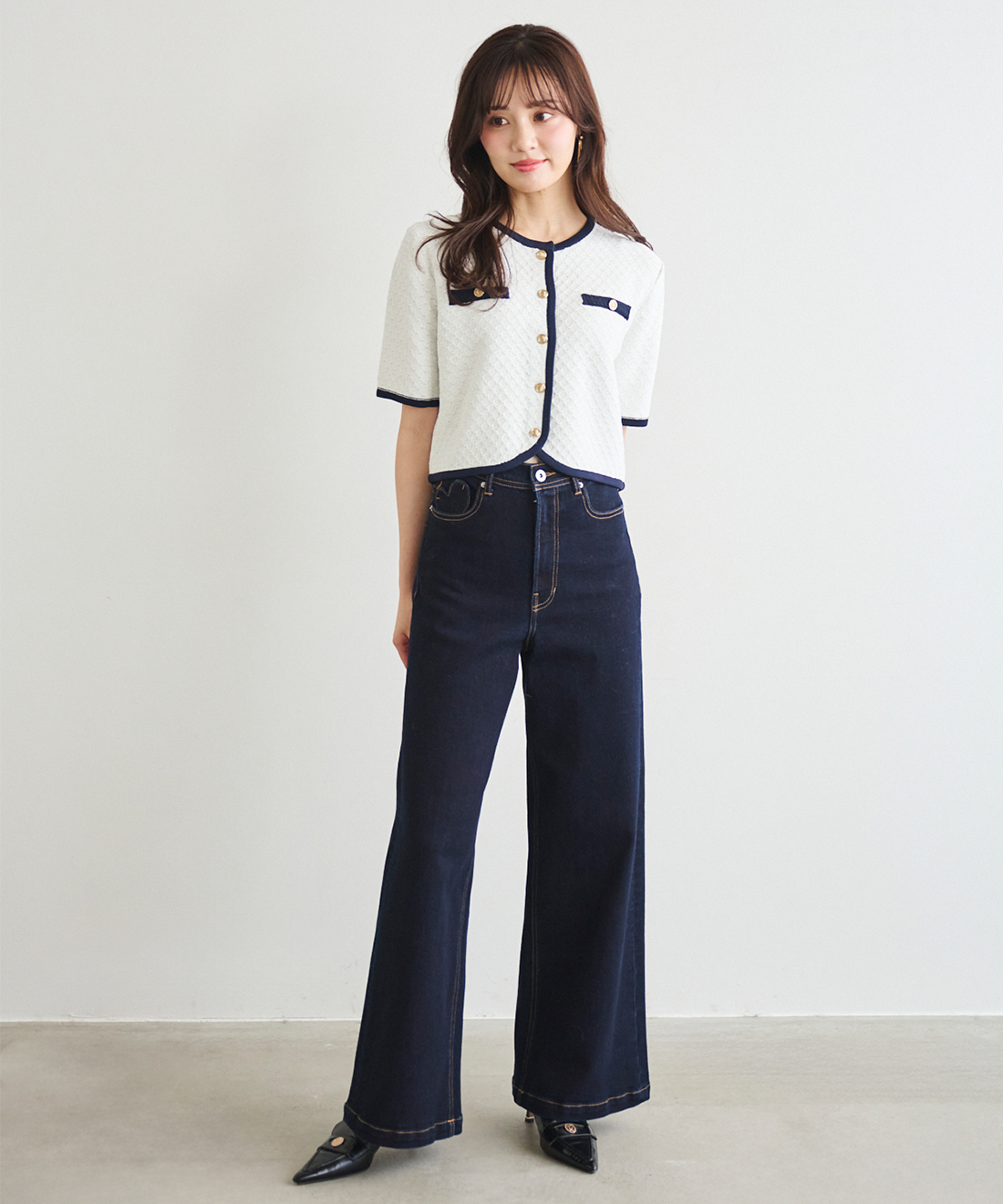 ハートシリーズI ❁154〜169 ハートポケットデニムワイドパンツ｜PETAL ONLINE（ペタルオンライン）