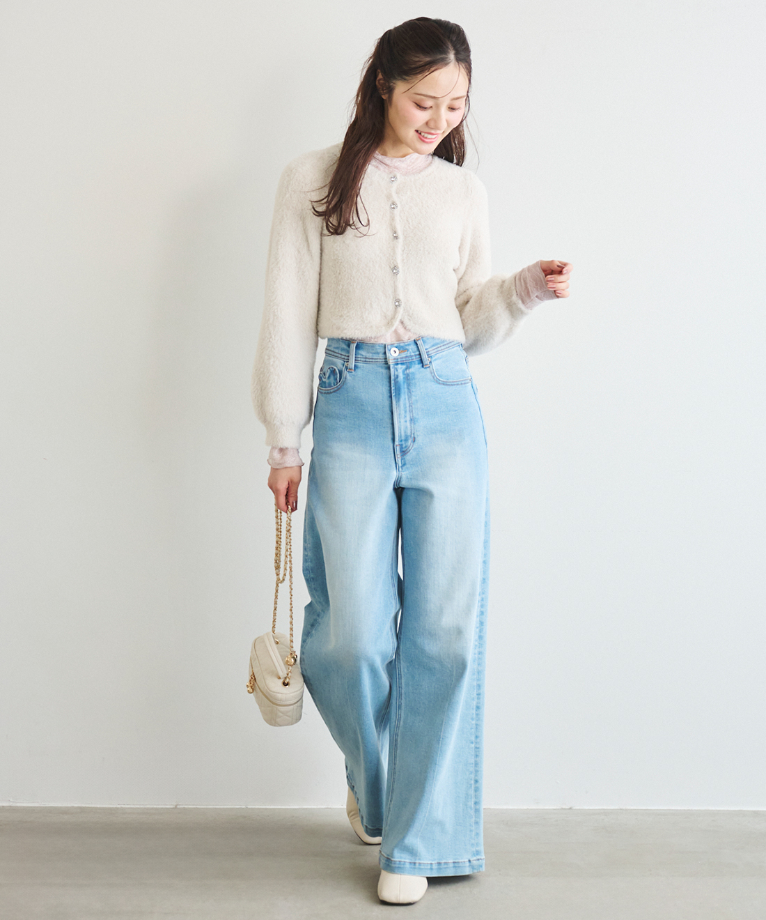 にな！ ハートポケットデニムワイドパンツ｜PETAL ONLINE（ペタル