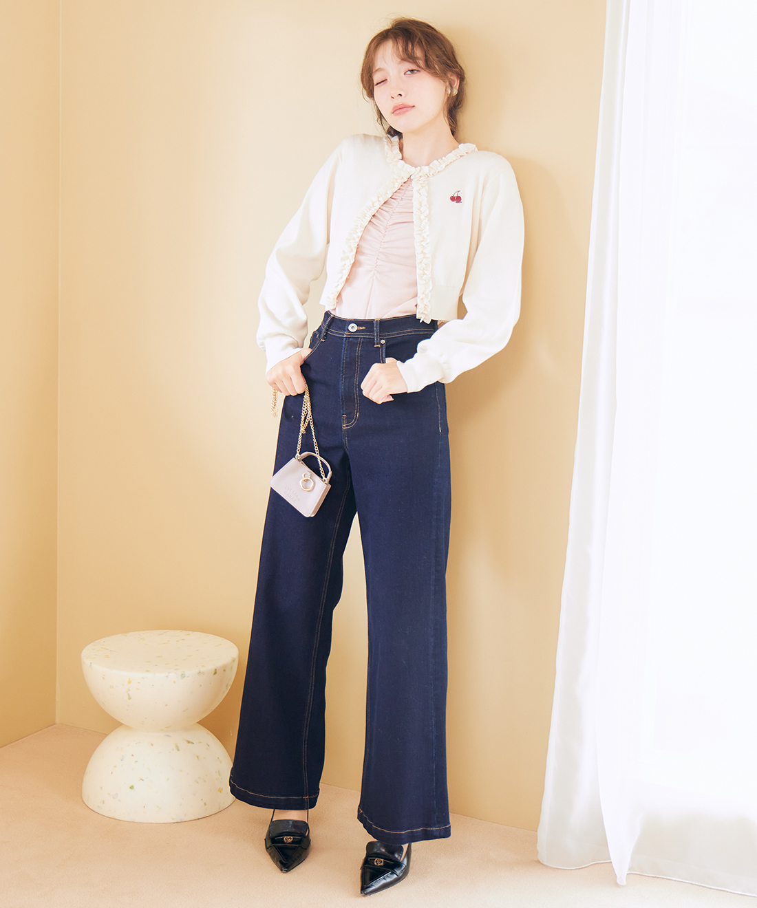 ハートポケットデニムワイドパンツ｜PETAL ONLINE（ペタルオンライン）