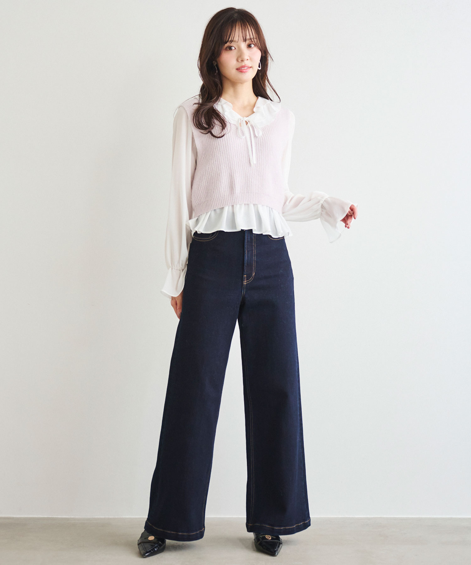 ハートポケットデニムワイドパンツ｜PETAL ONLINE（ペタルオンライン）