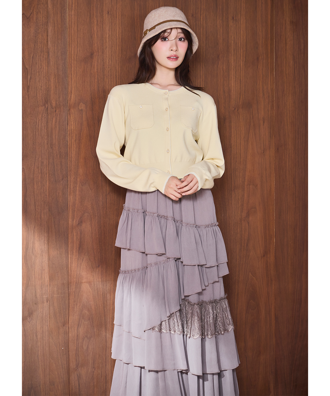 ティアードスカート チェック柄ティアードスカート | PROPORTION BODY DRESSING