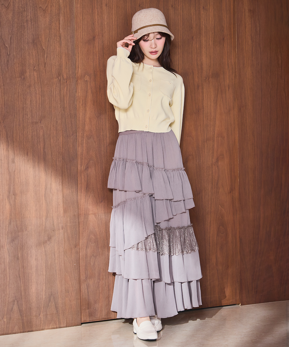 LILLIAN CARAT バリエーションプリントティアードワンピース 1 LILLIAN CARAT バリエーションプリントティアードワンピース 1