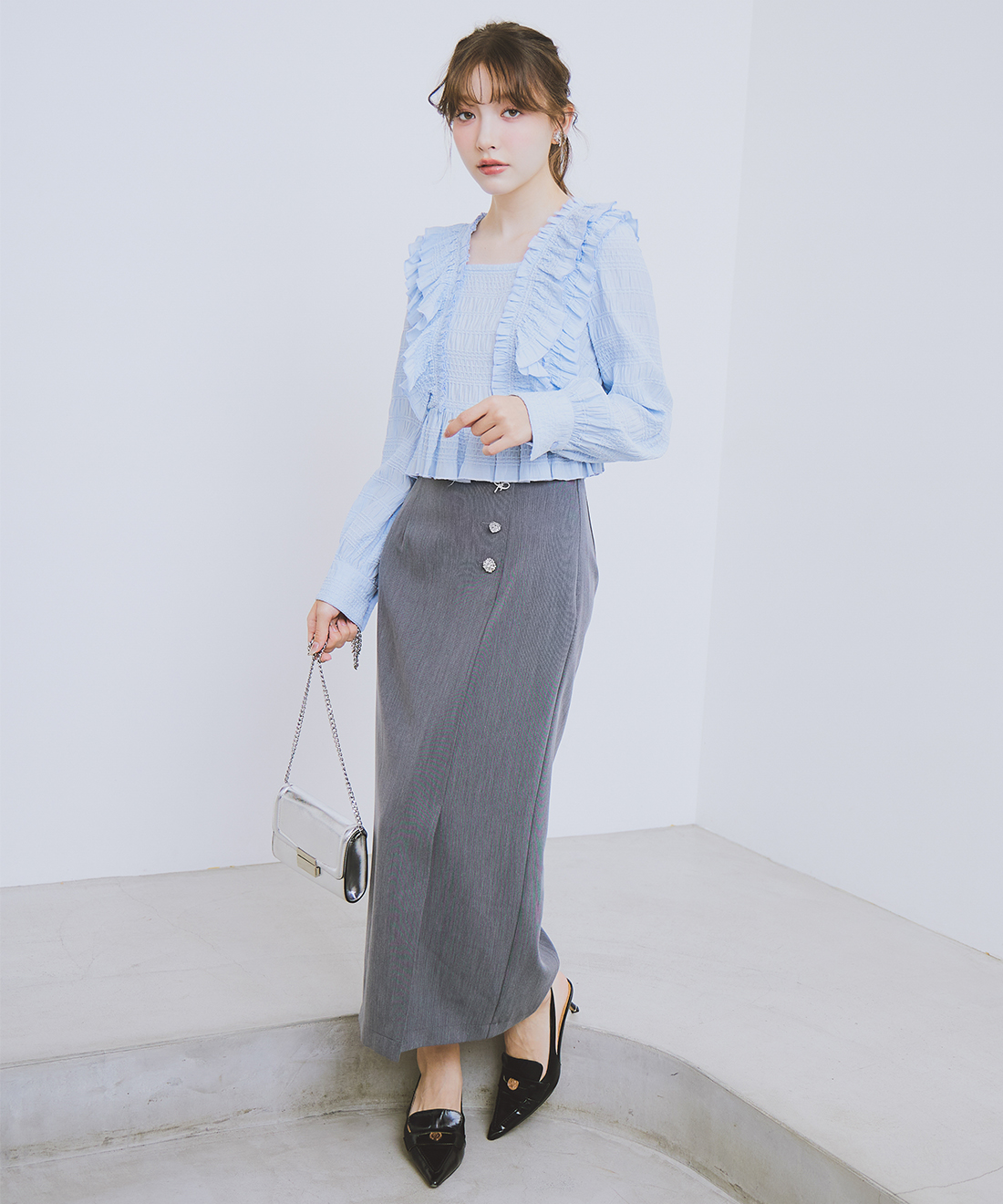 アソートビジューデザインタイトスカート｜PETAL ONLINE（ペタル