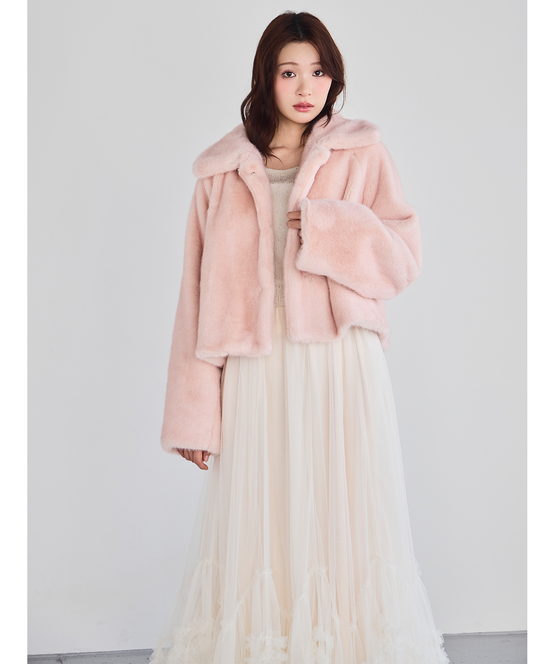 13954✨yukiemon 転写 犬 ビーチ チュール フレアスカート ピンク 新色追加】ヘムフリルチュールフレアスカート｜PETAL ONLINE（ペタル