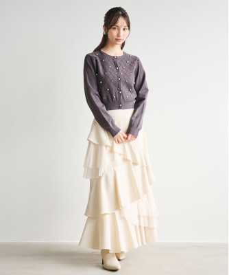 ハイウエストティアードスカート