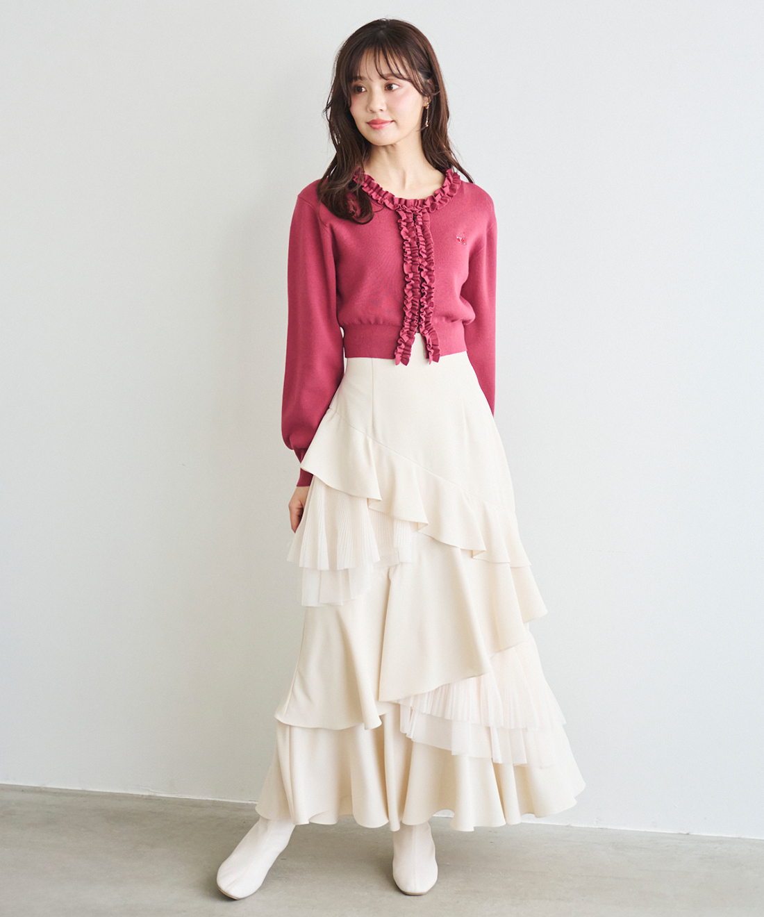 リリアンカラット ハイウエストティアードスカート ハイウエストティアードスカート｜PETAL ONLINE（ペタルオンライン）