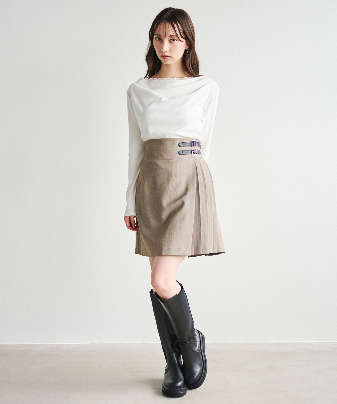 プリーツラップミニスカート｜PETAL ONLINE（ペタルオンライン）