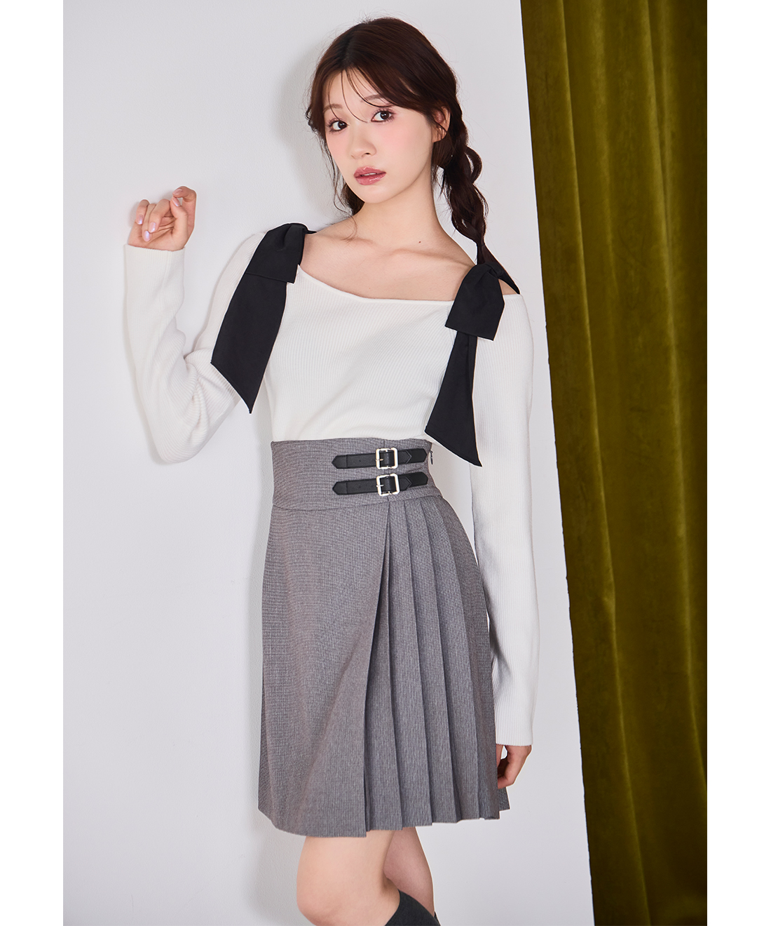 【ゆゆゆんあゆゆ】バーバリーブルーレーベル　プリーツ ラップミニスカート ゆゆゆんあゆゆ様専用】バーバリーブルーレーベル プリーツ