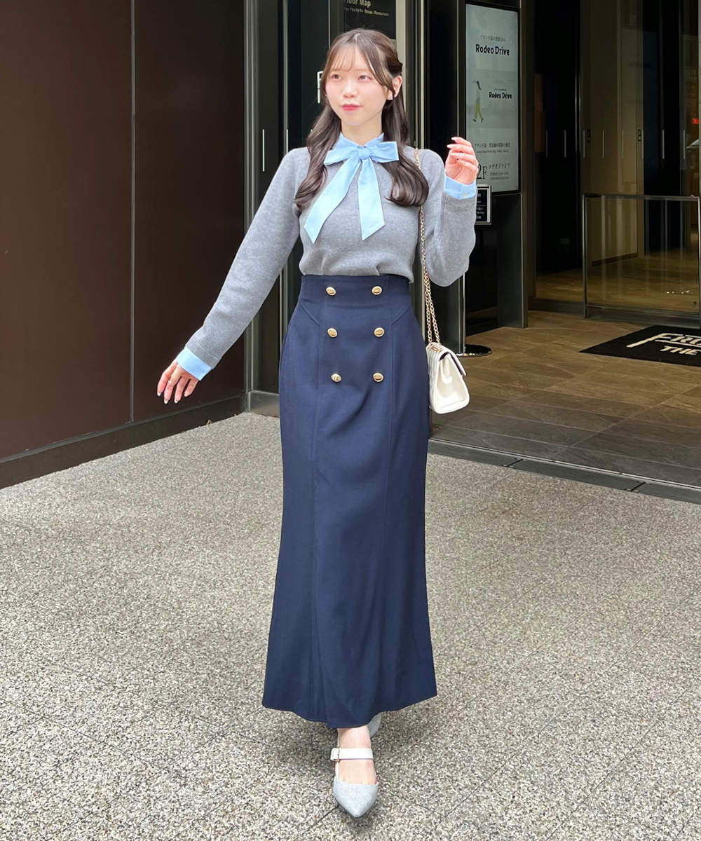 メタルボタンナロースカート｜PETAL ONLINE（ペタルオンライン）