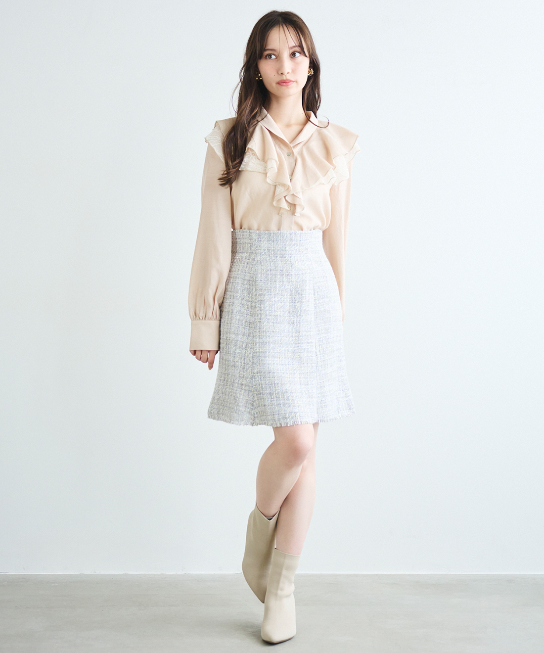 ショールカラーフリルブラウス｜PETAL ONLINE（ペタルオンライン）