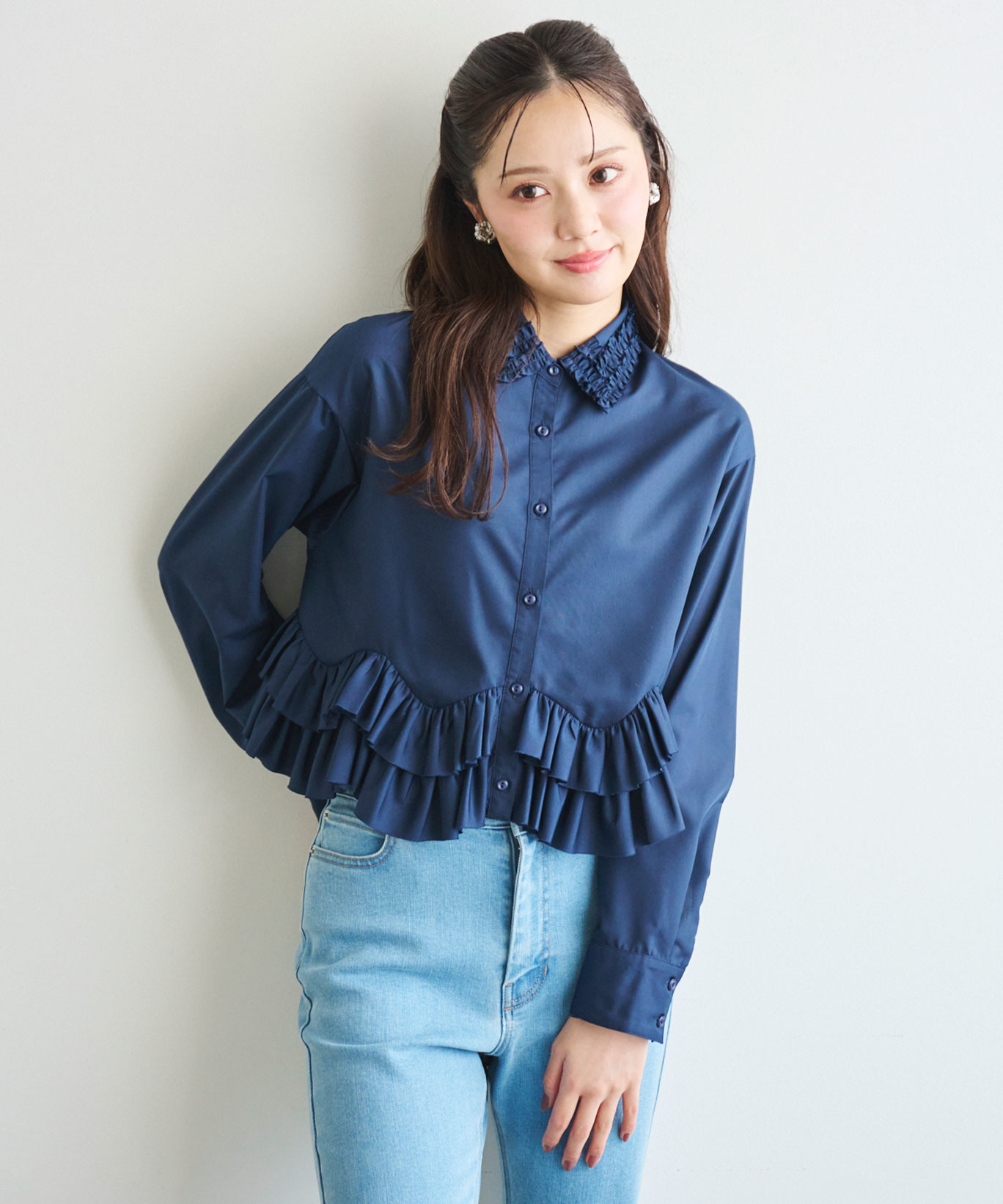 フリルペプラムシャツ｜PETAL ONLINE（ペタルオンライン）