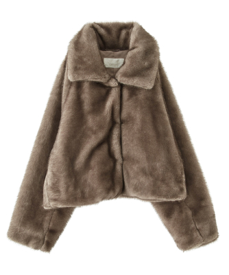 フェイクファーショートコート