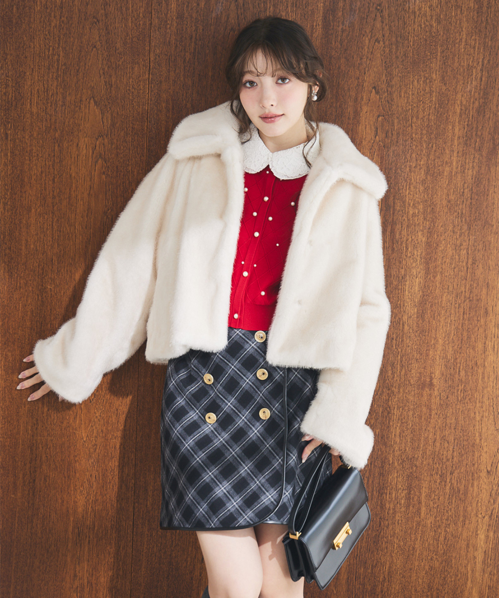 フェイクファーショートコート｜PETAL ONLINE（ペタルオンライン）