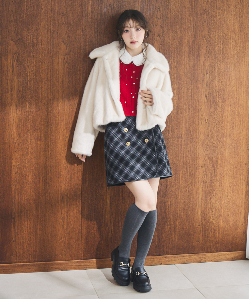 美品　クリーニング済　定価三万　アルアバイル　エコファーライトショートコート 2026年最新】allureville レディース 毛皮・ファーコートの人気