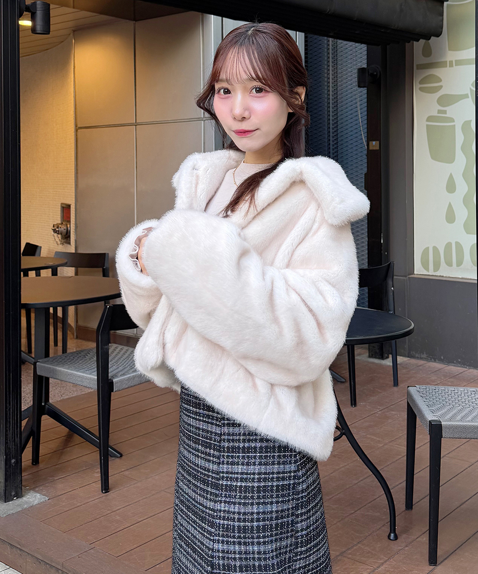 フェイクファーショートコート｜PETAL ONLINE（ペタルオンライン）