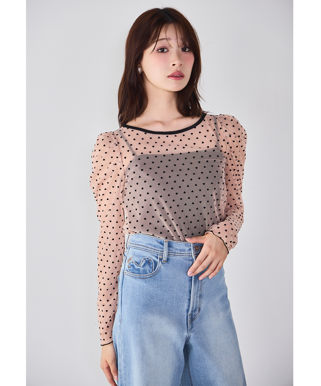 Lily♡ページ ハートフロッキーシアートップス｜PETAL ONLINE（ペタルオンライン）