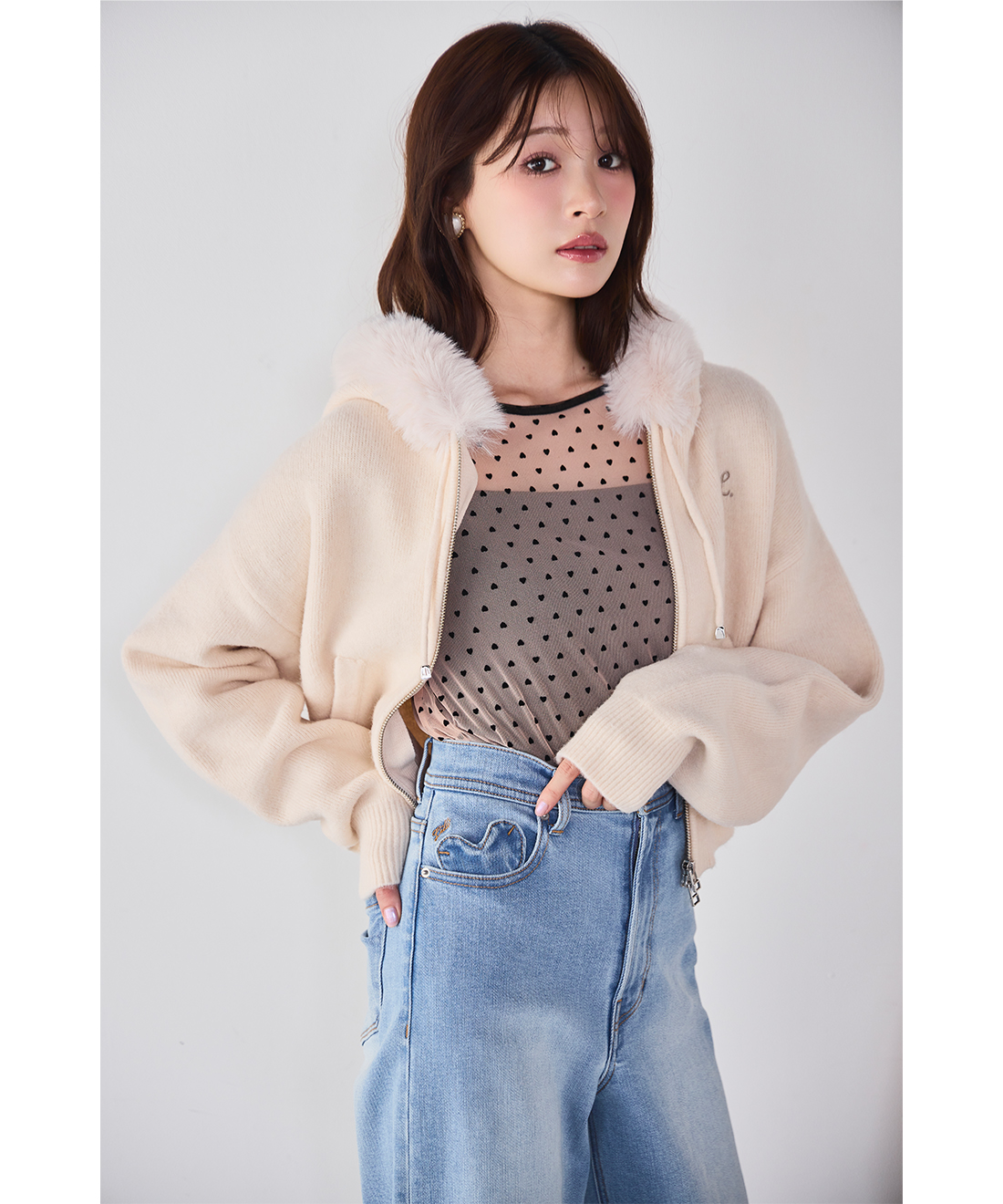 Lily♡ページ ハートフロッキーシアートップス｜PETAL ONLINE（ペタルオンライン）