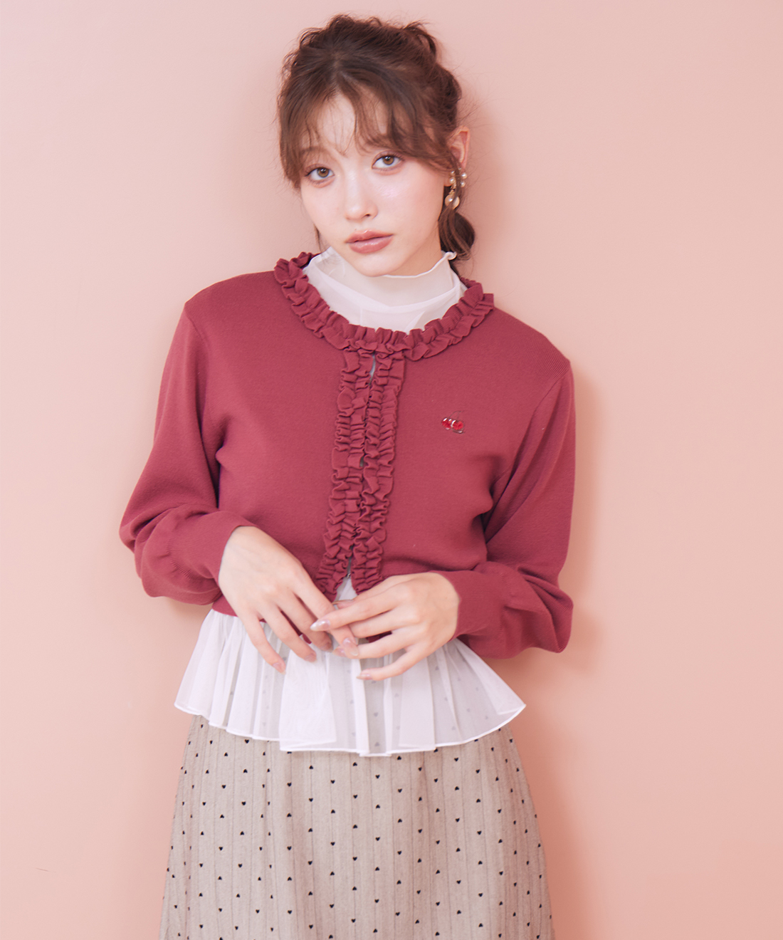 チュールペプラムハイネックトップス｜PETAL ONLINE（ペタルオンライン）