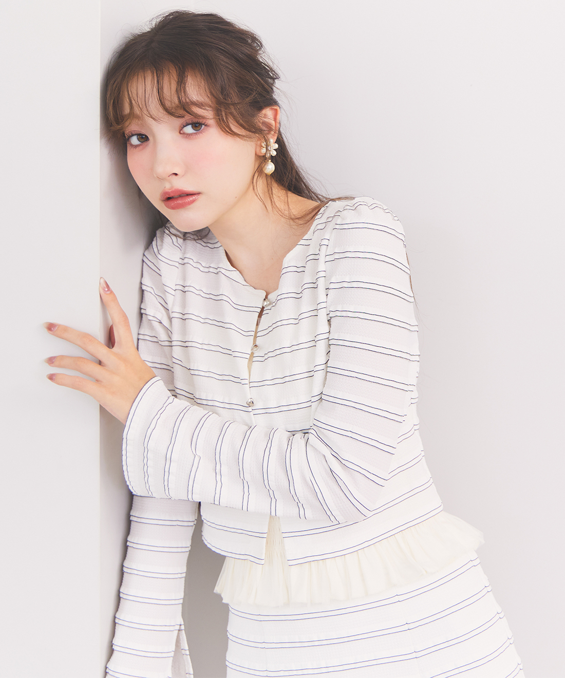 フリルカットカーディガン＆キャミソールセット｜PETAL ONLINE（ペタル