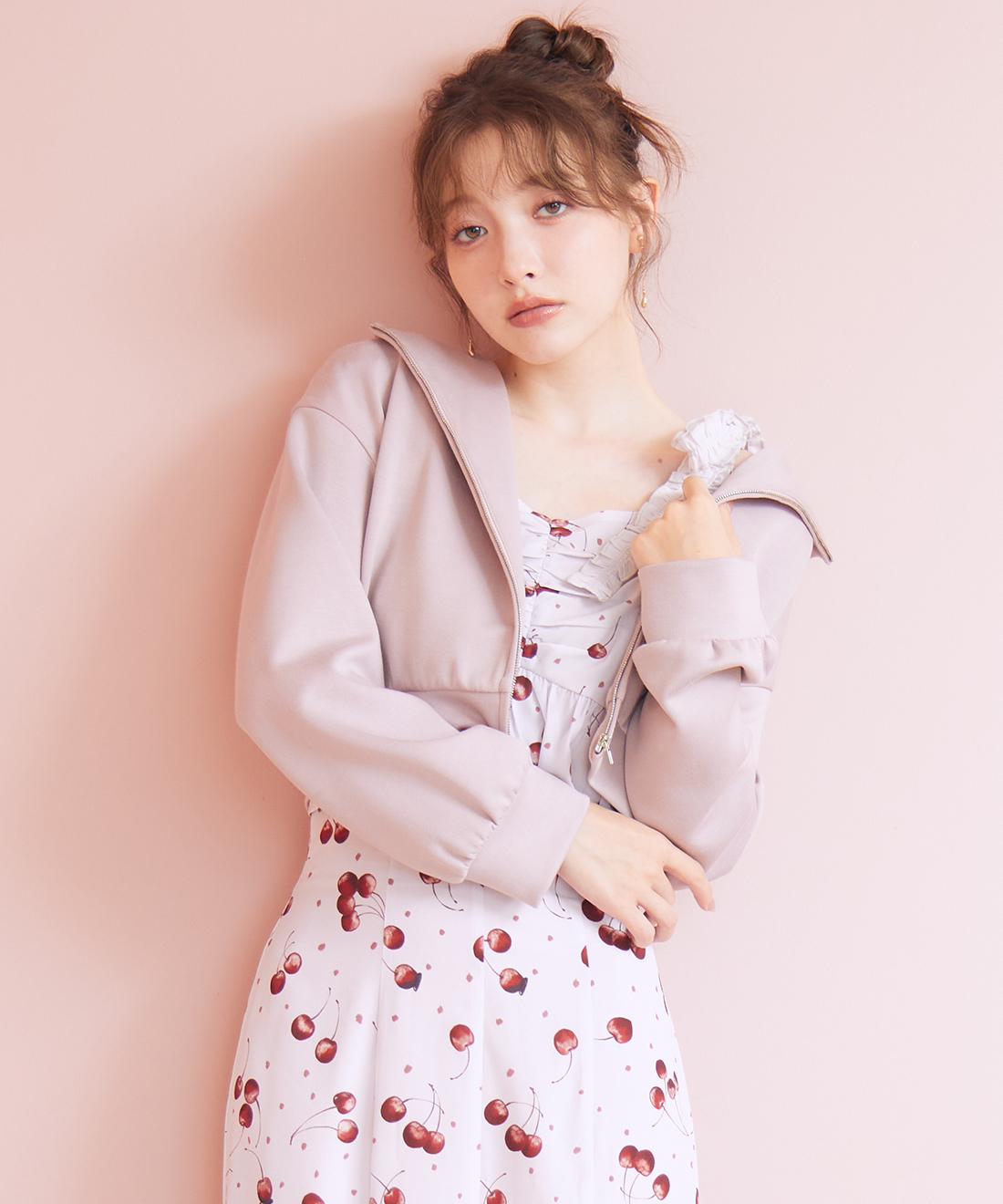 新品　リリアンカラット　ジャガードカフタンワンピース　ブルー　M パフスリーブ StaffStart｜PETAL ONLINE（ペタルオンライン）