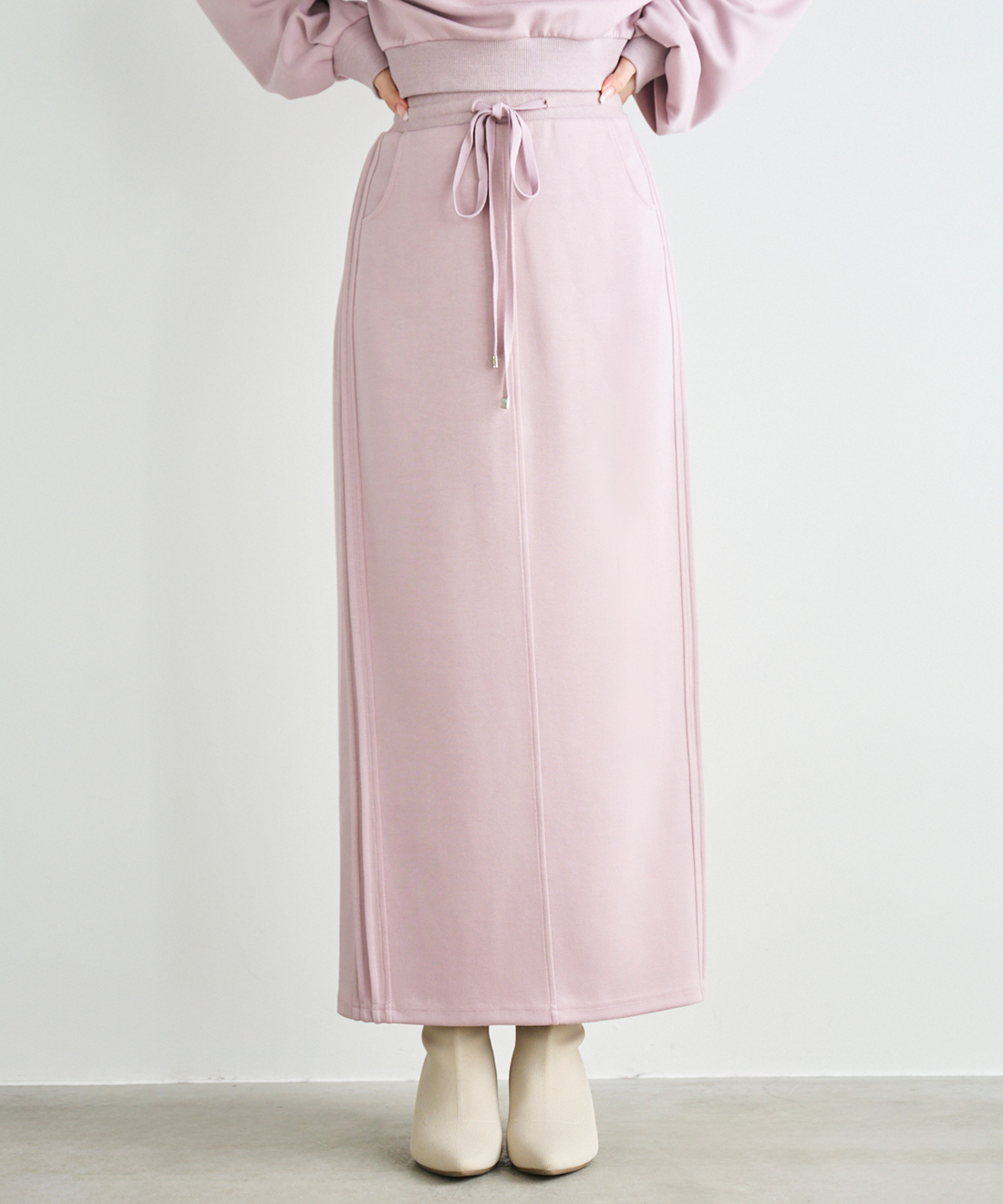 ボンディングサイドピンタックタイトスカート｜PETAL ONLINE（ペタル