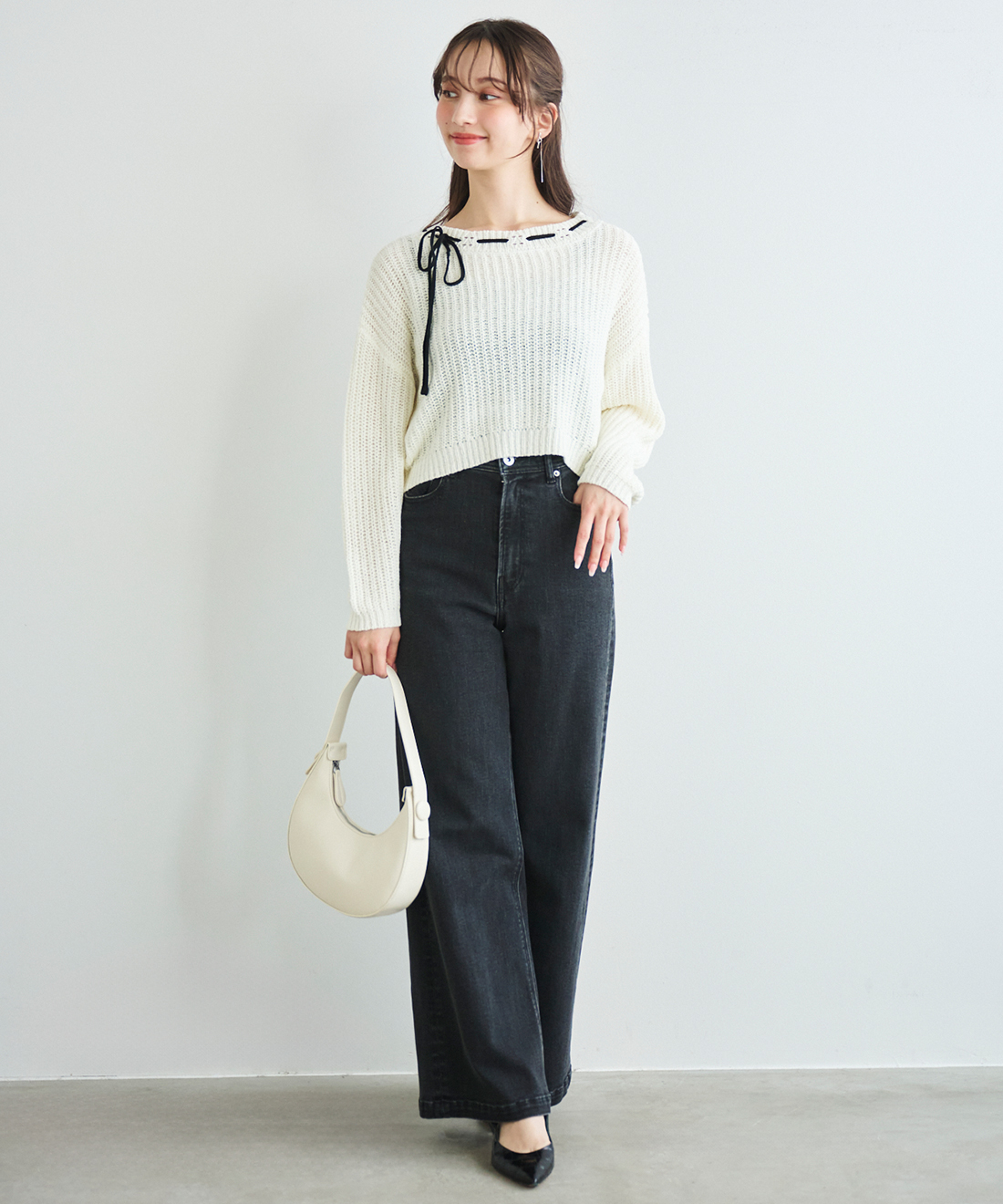 バイカラーテープヤーンニット｜PETAL ONLINE（ペタルオンライン）