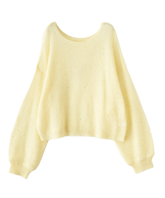 フラワースパンコールシアーモヘアニット