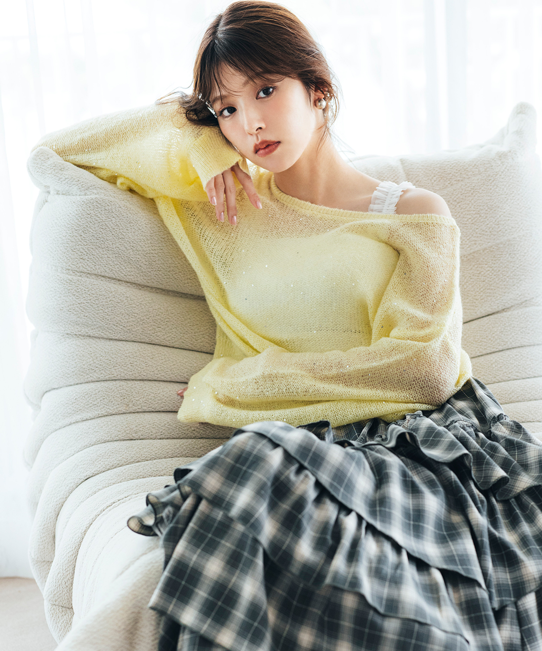 sunflower メリノウールニット　サンフラワー　ours sunflower メリノウールニット サンフラワー ours Mellow Knit -Ladies