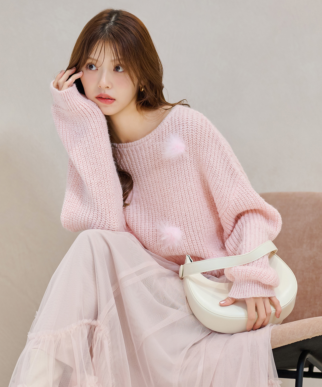 ポンポンファーラメニット｜PETAL ONLINE（ペタルオンライン）