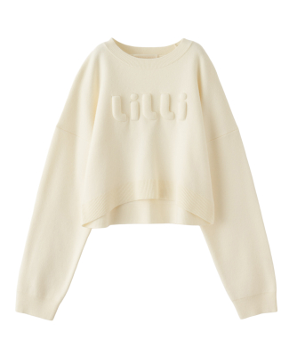 LILLIロゴジャガードニット