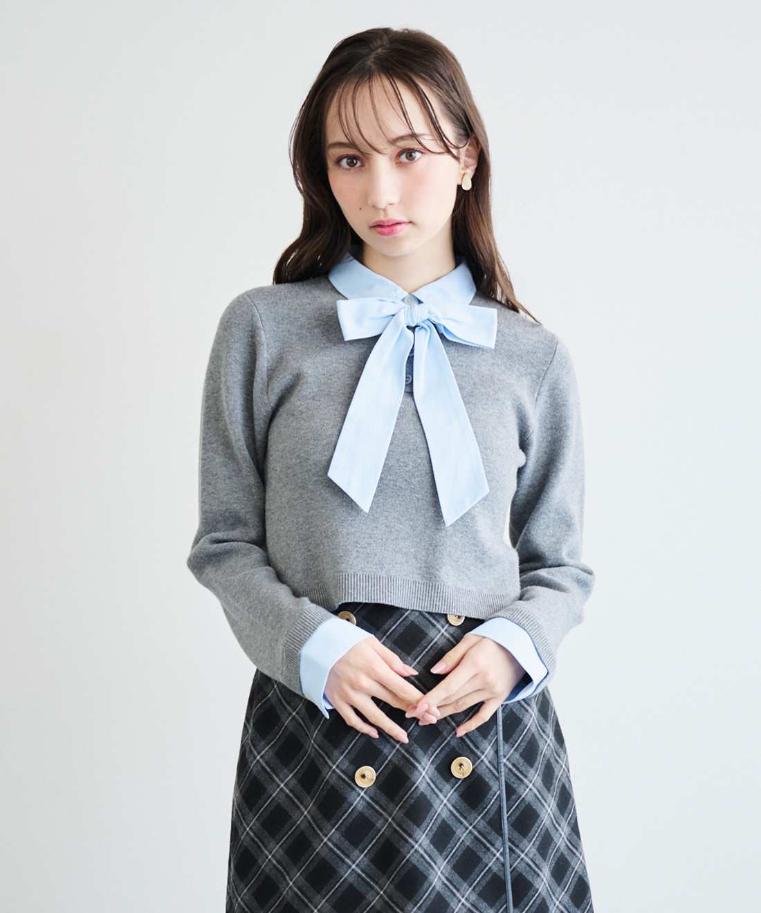 ボウタイリボンドッキングニット｜PETAL ONLINE（ペタルオンライン）