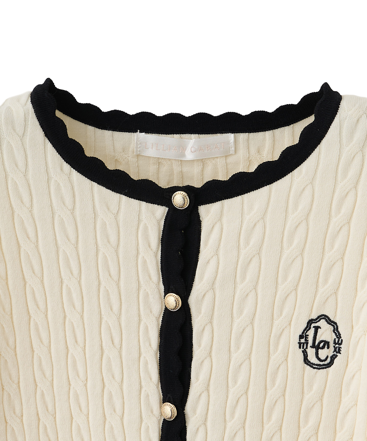 314 RIANページ バイカラーケーブルニットカーディガン｜PETAL ONLINE（ペタルオンライン）