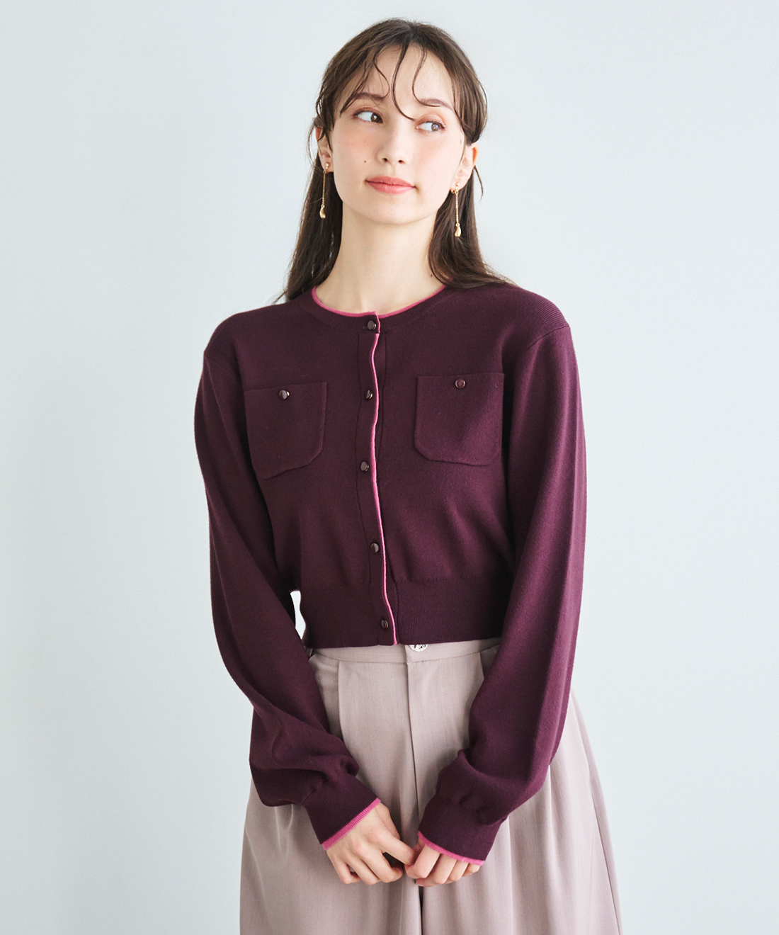 バイカラーポケットカーディガン｜PETAL ONLINE（ペタルオンライン）