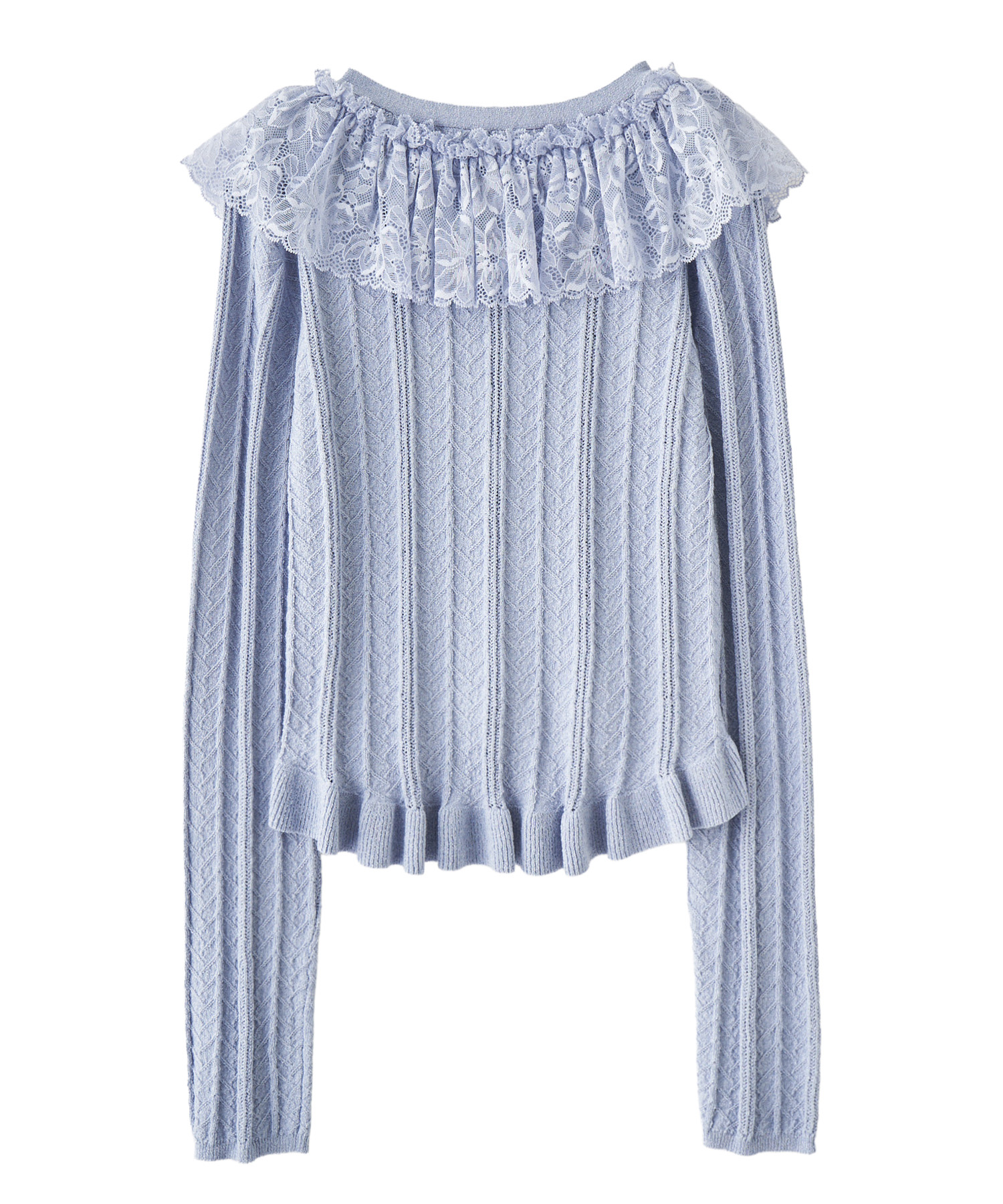 レースフリルドッキングニット｜PETAL ONLINE（ペタルオンライン）