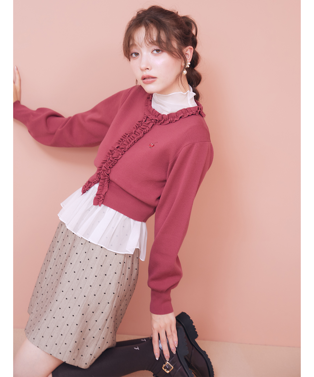 verybrain ニット verybrain ニットセーター ガーゼニットカーディガン