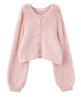 ショートシャギーニットカーディガン