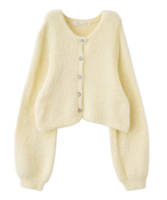 ショートシャギーニットカーディガン