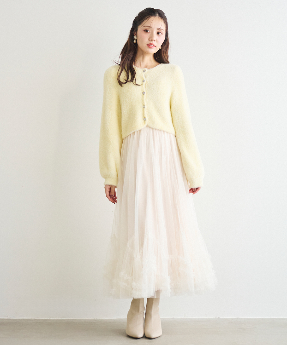 ショートシャギーニットカーディガン｜PETAL ONLINE（ペタル