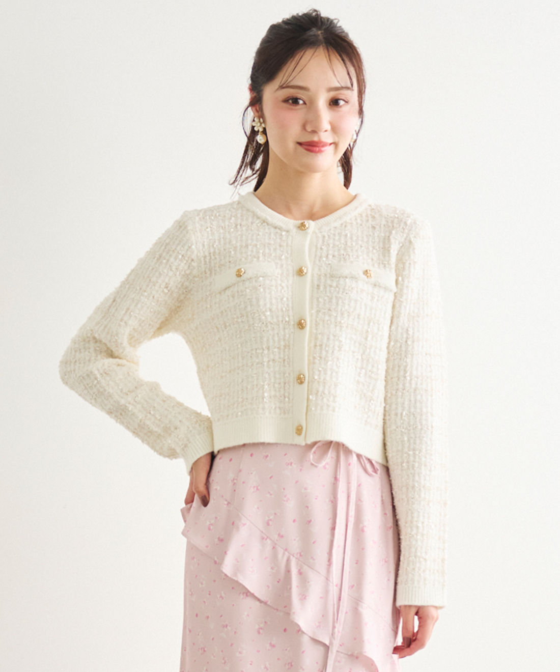 ツイードニットカーディガン｜PETAL ONLINE（ペタルオンライン）