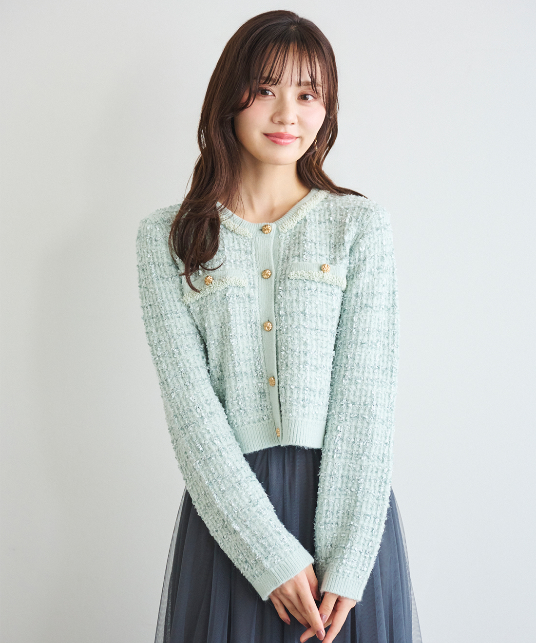 ツイードニットカーディガン｜PETAL ONLINE（ペタルオンライン）