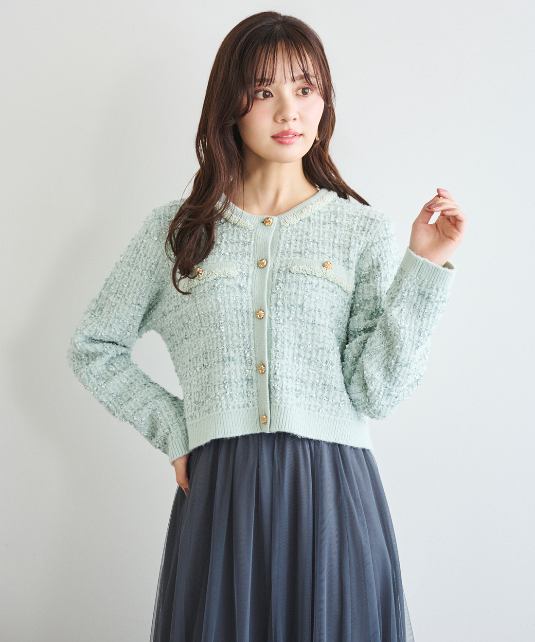 ツイードニットカーディガン｜PETAL ONLINE（ペタルオンライン）