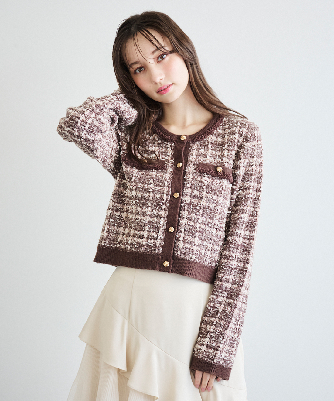 ツイードニットカーディガン｜PETAL ONLINE（ペタルオンライン）
